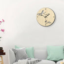 Arabic Numeral Design Rustic Country Tuscan Style Wooden Decorative Round W