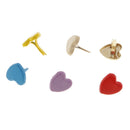 200x Colorful Metal 9mm Heart Head Split Pin Mini Brad Scrapbook Decoration