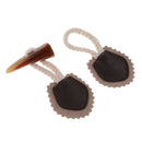 1 Pair Khaki Leather Toggle Closures Clothing Decoration Sewing Fasteners