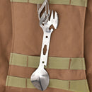 Multifunctional Stainless Steel EDC Spork Fork Spoon Bottle Opener for Picnic