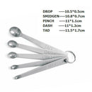 5Pcs Measuring Spoons Stainless Steel Mini Dash Pinch Seasoning Smidgen-Tool-0