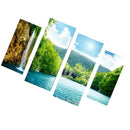 4 Panels Unframed Art Canvas Oil Painting Picture Waterfall and Lake Print