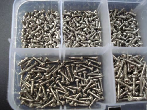M1.7 Stainless Steel Phillips Pan Head Self Tapping Screws Assortment Kit 700pcs