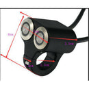 25mm Handlebar Motorcycle Dual Button Headlight Hazard Brake Light Switch Red
