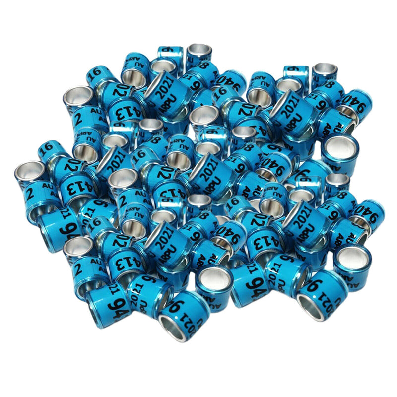 Set of 400 2021 Aluminium Racing Pigeon Leg Rings Bands 8mm for Poultry