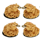 4 Pieces Feng Shui Money Toad Charm Wealth Attracting Frog Decor  Gift