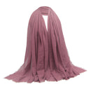 2 Pcs Fashion Soft Cotton Long Scarf Plain Hijab Jewish Head Scarves Wrap