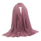 2 Pcs Fashion Soft Cotton Long Scarf Plain Hijab Jewish Head Scarves Wrap