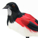 Artificial Feather Foam Birds Butcherbird W/ Claw Outdoor Garden Tree Decor