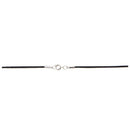 2 mm Black Leatherette Necklace 20 inches