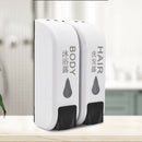 Double Shower Soap Dispenser Wall Mounted Liquid Soap Shampoo Dispenser Was