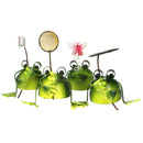 4-Pack Creative Cartoon Iron Frog Bed Office Desk Home Garden Decoration, Funny