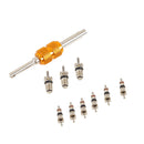 R-134a Car A/C Air Conditioning Valve Cores 9pcs with Remover Installer Tool