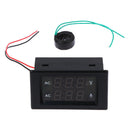 AC Digital Ammeter Voltmeter LCD Panel Amp Volt Meter 100A 300V Black A