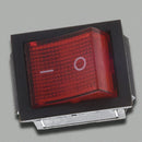 Red Light Illuminated 4 Pin DPST ON/OFF Snap in Rocker Switch 16A 20A 250V