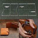 Acrylic Clear Craft Pattern Template Set Tools For Leather Bag Wallet Craft F8V5
