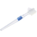 Double Side Denture Brush Ultra Soft Bristle Head False Teeth Toothbrush Oral Nw