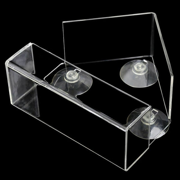Transparent Plastic Adsorption Type House Shape Bird Feeder Innovative Suct