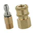 2-Set Durable Quick Connect Coupler Pressure Washer Pipe Adapters [M18x1.5mm]