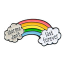 2 Pcs Cartoon Rainbow and Clouds Cute Brooch Enamel Enamel Pins Metal Color B5C9