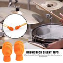 Drumstick Silent Tips Cover Oval Shaped Drum Stick Mute Percussion Musical