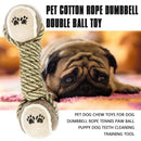 Pet Dog Chew Toys for Dog Dumbbell Rope Tennis Paw Ball Puppy Dog Teeth Cle Z4F4