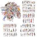 100pcs/pack lovely girls Stickers scrapbooking hand book fashion girl stickerJ!E