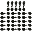 20 Sets Black Chinese Knots Frog Buttons Closures for Clothes Coats Sewing
