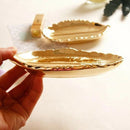 Fine trendy Jewelry plate storage tray ceramic key plate electroplating gol