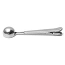 Stainless Steel Ground Coffee Measuring Spoon Scoop With Bag Sealing Clip-3C