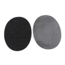 6pcs/Pack Denim Fabric Patches Oval Shape Clothes Pants Jeans Patches Black