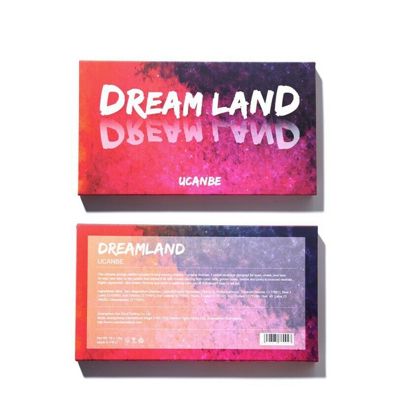 Ucanbe Shimmer Matte Dreamland Eyeshadow Makeup Palette 18 Color Purple Pin Q6W6
