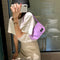 Casual Nylon Women Handbag Totes Female Zip Underarm Shoulder Bag (Purple)