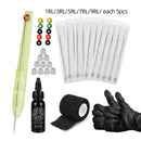 Tattooing Art Hand Poke Stick Tattoo Supply Set with 15Pcs Needles DIY