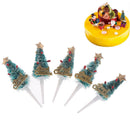 5pcs Merry Christmas Cake Toppers Xmas Tree Cupcake Picks Kids Birthday De Hn
