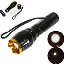 Zoomable 1200lm XML-T6 LED 18650 Flashlight Torch Focus Lamp Light+18650 Charger