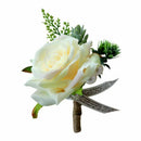 Rose Flower Silk Boutonniere Corsage Accessories wedding decorations Champa