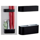 Household Door Umbrella Rain Free Drain Stand Storage Holder Rack Black Set