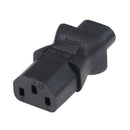 IEC320-C13 male to C8 female PDU UPS power adapter extension travel safe blac ES