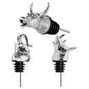 3pcs Animal Head-Wine Pourer Spout,Wine Bottle Stopper for Bar Tools