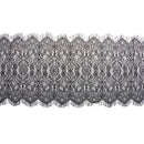 3 Yards Crafts Black Eyelash Lace Trim Floral Sewing Dress Making 22cm Width
