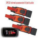 3PCS Quick Release Buckle Motorcycle Bike ATV Helmet Chin Strap Speed Clip