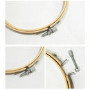 4 Pieces Round Embroidery Hoop Set Bamboo Circle Cross Stitch Hoop Ring For