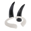 4x Artificial Painted OX Horn for Party Holiday Costume Decorative Ornament