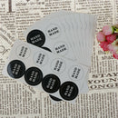 80pcs(10sheet) Black white Handmade Sealing Stickers Gift Box Labels Gift DIY 3C