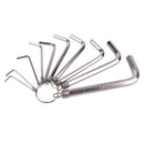 10 in 1 Hex Key Allen Wrench Set 1.5-10mm Metric Hand Tool Key Chain Wrench