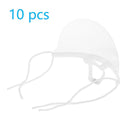 10Pcs Transparent Plastic Face Shield Anti-Splash Anti-fog Food Mouth Nose Cover