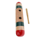 1 Set Wooden Cylinder Guiro Hand Percussion Instrument Bright Sound