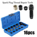 1X(16Pcs Professional 14mm X 1.25 Car Spark-Plug Thread Repair Tool Kit Wit