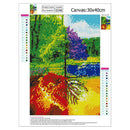 Four Seasons Tree 5D Full Drill Round Diamond Painting DIY Embroidery Kits